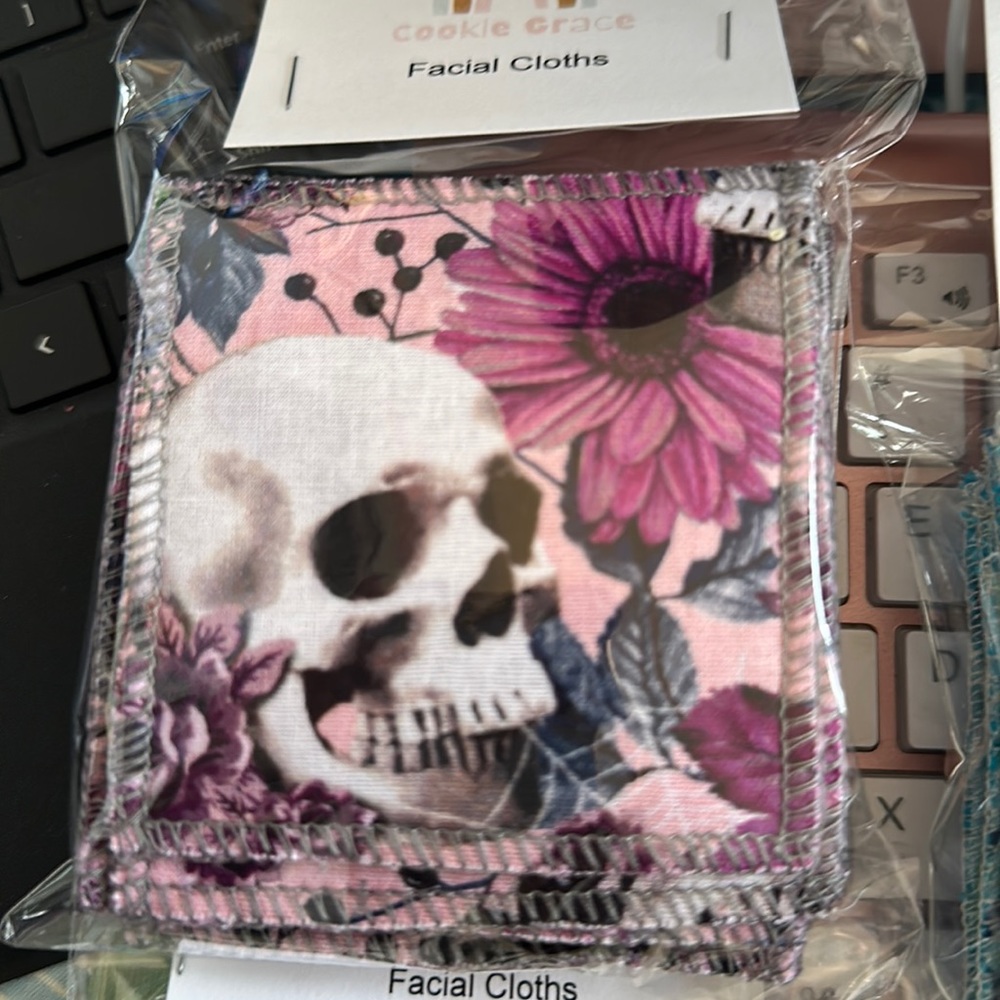 Assorted print reusable facial cloths makeup remover, cosmetic, eco friendly
